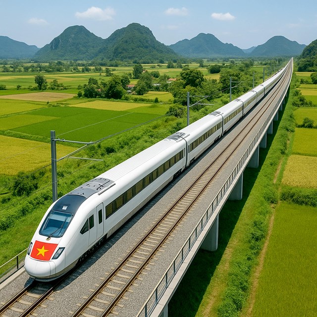 Luật Đường sắt 2025 đ&atilde; c&oacute; c&aacute;c quy định nhằm th&uacute;c đẩy, khuyến kh&iacute;ch ph&aacute;t triển c&ocirc;ng nghiệp đường sắt, chuyển giao khoa học c&ocirc;ng nghệ - Ảnh: Vẽ Al
