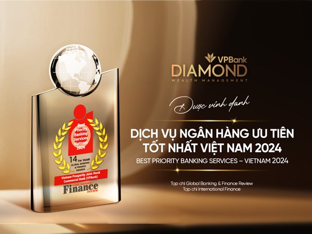 VPBank được vinh danh giải thưởng “Dịch vụ ngân hàng ưu tiên tốt nhất Việt Nam” - Ảnh 1 VPBank được vinh danh giải thưởng “Dịch vụ ngân hàng ưu tiên tốt nhất Việt Nam” - Ảnh 1