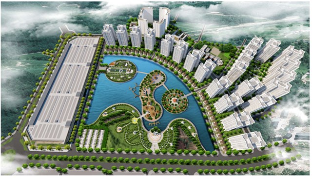 Phối cảnh Tổ hợp TTTM, outlet, nh&agrave; ở thương mại x&atilde; hội H&ograve;a B&igrave;nh. Nguồn:&nbsp;hoabinhgroup.com