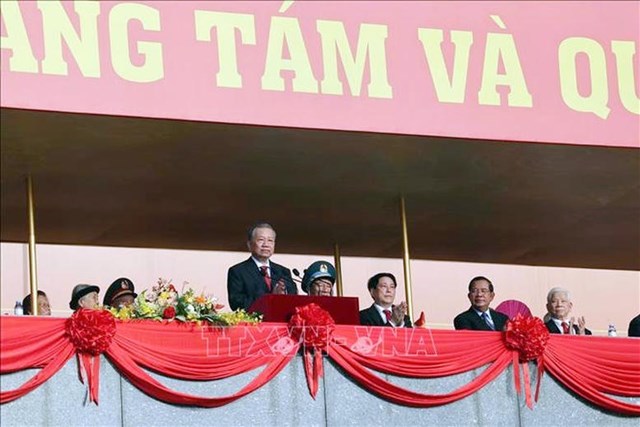 Tổng B&iacute; thư T&ocirc; L&acirc;m tại Lễ Kỷ niệm. Ảnh TTXVN