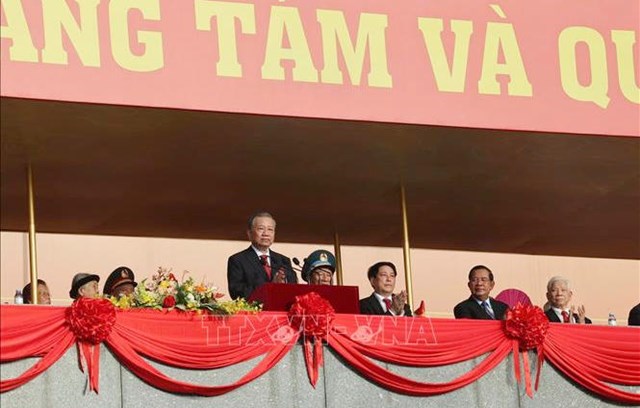 Tổng Bí thư Tô Lâm đọc Diễn văn Kỷ niệm 80 năm Cách mạng tháng Tám thành công và Quốc khánh 2/9. Ảnh: TTXVN