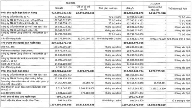 Nguồn: BCTC kỳ 1/4/2020-30/6/2020