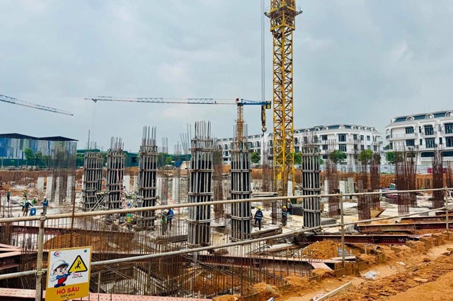 Một dự án NƠXH đang thực hiện tại Hà Nội. (Ảnh: V.Sơn)