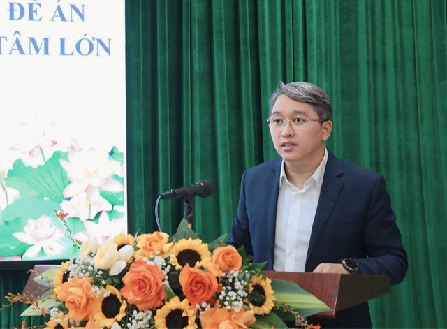 B&ocirc;̣ trưởng Nguy&ecirc;̃n Hải Ninh phát bi&ecirc;̉u chỉ đạo.