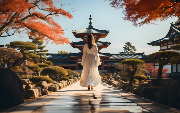 M&ugrave;a thu Kyoto (Nhật Bản) hấp dẫn với những t&aacute;n l&aacute; đổi m&agrave;u