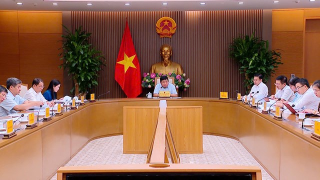"C&aacute;c bộ, ng&agrave;nh cần tiếp tục tập trung cao độ, c&oacute; tr&aacute;ch nhiệm, thống nhất về quan điểm, nghi&ecirc;n cứu s&acirc;u, c&oacute; gi&aacute; trị để tham gia v&agrave;o Đề &aacute;n", Ph&oacute; Thủ tướng lưu &yacute; v&agrave; nhấn mạnh cần l&agrave;m r&otilde; vai tr&ograve; chủ đạo của kinh tế Nh&agrave; nước, t&iacute;nh dẫn dắt, ti&ecirc;n phong của doanh nghiệp Nh&agrave; nước - Ảnh: VGP/Thu Sa