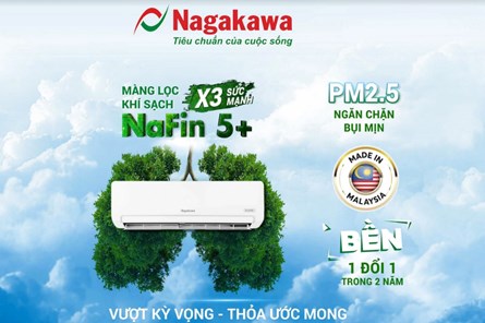 Điều h&ograve;a kh&ocirc;ng kh&iacute; Nagakawa ho&agrave;n thiện những t&iacute;nh năng mang đến trải nghiệm vượt kỳ vọng cho người d&ugrave;ng