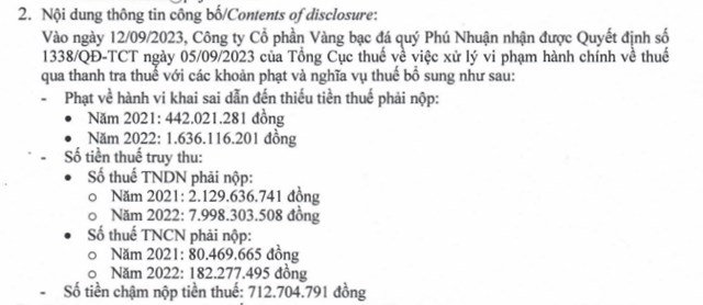 PNJ bị phạt v&#224; truy thu hơn 13 tỷ đồng, sắp bổ nhiệm gi&#225;m đốc mới - Ảnh 1