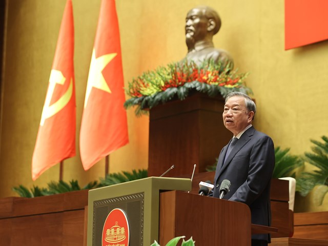 Tổng B&iacute; thư T&ocirc; L&acirc;m: Mục ti&ecirc;u l&agrave; tăng tuổi thọ khỏe mạnh, giảm chi trả cho người bệnh, số h&oacute;a hệ thống, củng cố y tế cơ sở, n&acirc;ng cao chất lượng dịch vụ v&agrave; sự h&agrave;i l&ograve;ng của người bệnh - Ảnh VGP/Nhật Bắc