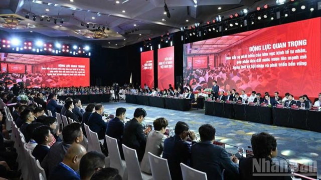 Quang cảnh Diễn đ&agrave;n Kinh tế tư nh&acirc;n Việt Nam 2025. (Ảnh: Nh&acirc;n D&acirc;n)