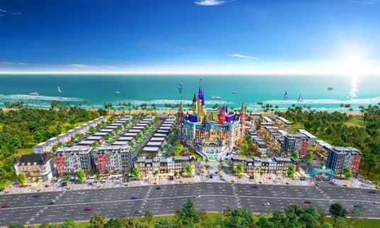 Wonderland với lối thiết kế m&agrave;u sắc, độc đ&aacute;o c&ugrave;ng quy hoạch b&agrave;i bản. Ảnh phối cảnh: Novaland.