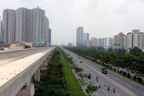 Tuyến metro số 1 (Bến Th&agrave;nh - Suối Ti&ecirc;n) phần lớn đi qua địa b&agrave;n th&agrave;nh phố Thủ Đức - Ảnh: Anh Qu&acirc;n