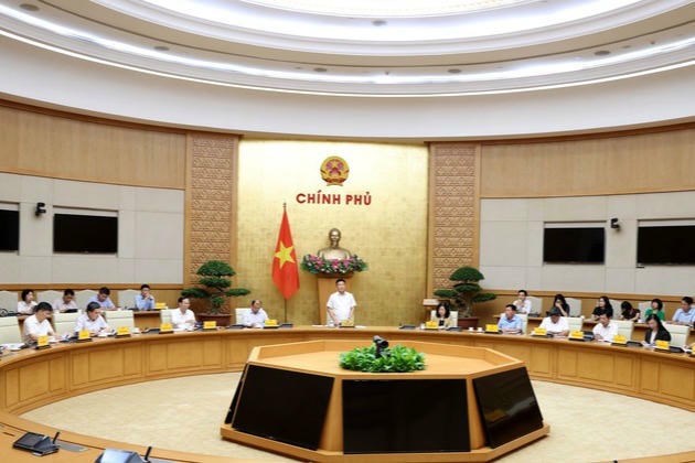 &nbsp; Ph&oacute; Thủ tướng L&ecirc; Th&agrave;nh Long chủ tr&igrave; cuộc họp. Ảnh: VGP&nbsp;&nbsp;