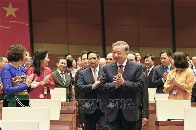 Tổng B&iacute; thư T&ocirc; L&acirc;m dự Đại hội đại biểu Đảng bộ Quốc hội lần thứ nhất . Ảnh: Do&atilde;n Tấn/ TTXVN