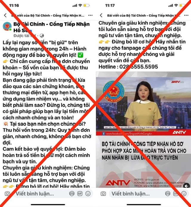 Cảnh báo giả mạo trang Facebook của Bộ Tài chính để lừa đảo - Ảnh 1 Cảnh báo giả mạo trang Facebook của Bộ Tài chính để lừa đảo - Ảnh 1