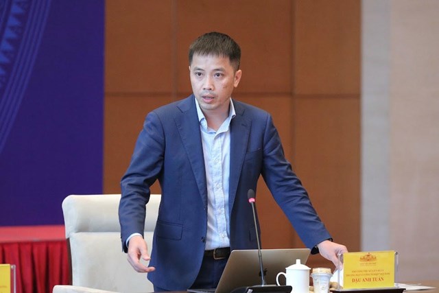 &Ocirc;ng Đậu Anh Tuấn, Ph&oacute; Tổng Thư k&yacute;, Trưởng Ban Ph&aacute;p chế VCCI ph&aacute;t biểu tại Hội thảo.