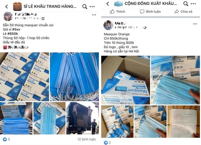 Gi&aacute; khẩu trang y tế được rao b&aacute;n xả lỗ tr&agrave;n lan tr&ecirc;n mạng x&atilde; hội, chỉ hơn 500.000 đồng/th&ugrave;ng