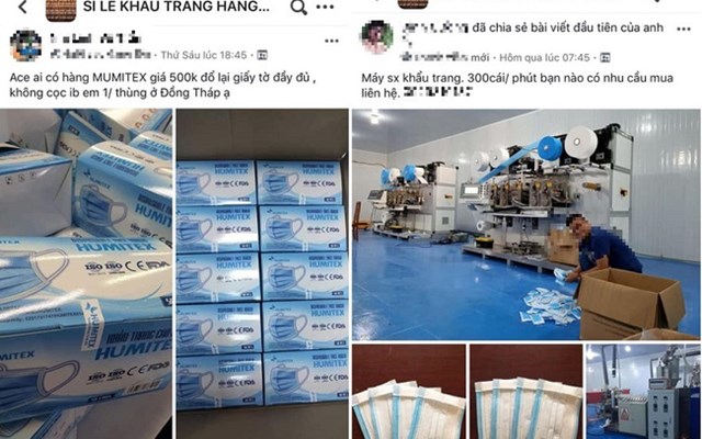 B&#225;n cả &#244; t&#244; để &#244;m khẩu trang, d&#226;n bu&#244;n mắc kẹt rao b&#225;n cả xưởng sản xuất - Ảnh 1