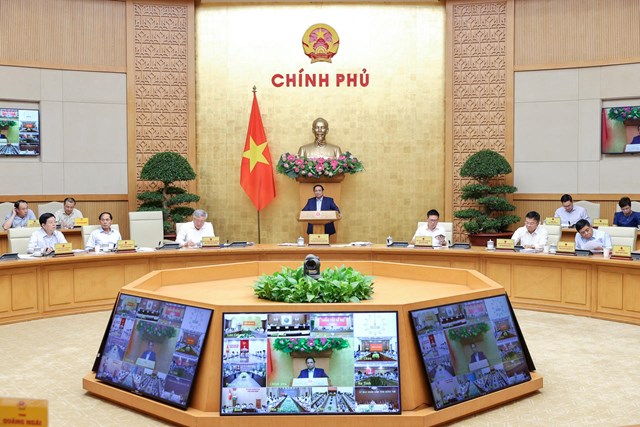 Thủ tướng Chính phủ Phạm Minh Chính chủ trì Hội nghị. (Ảnh: VGP)