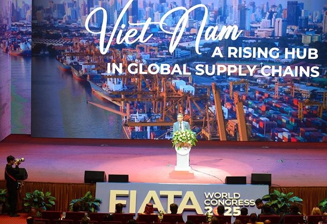 &Ocirc;ng Đ&agrave;o Trọng Khoa - Chủ tịch Hiệp hội Doanh nghiệp dịch vụ logistics Việt Nam (VLA) ph&aacute;t biểu.