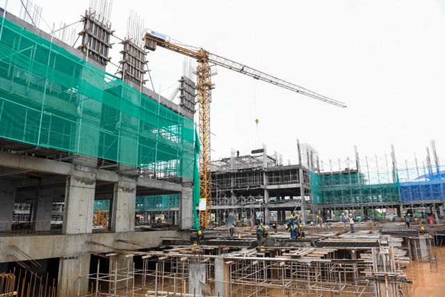 Dự án NƠXH CT3 tại khu đô thị mới Kim Chung, Đông Anh, Hà Nội đã xây xong phần thô - Ảnh: Báo Xây dựng