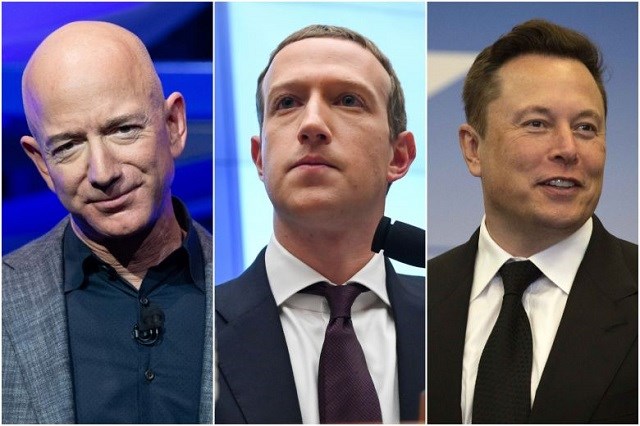 3 trong số 50 người gi&agrave;u nhất nước Mỹ. Ảnh:&nbsp;AFP, Reuters