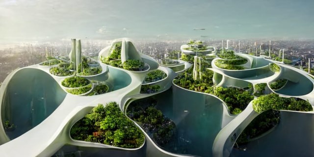 Diện mạo kiến tr&#250;c tương lai dưới con mắt của AI - Ảnh 5