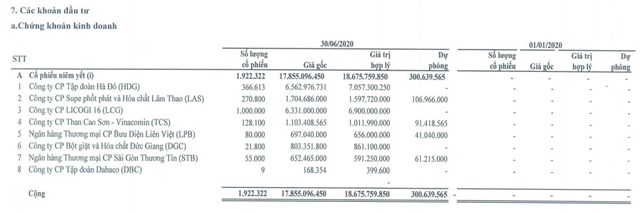 &nbsp; Nguồn: B&aacute;o c&aacute;o t&agrave;i ch&iacute;nh b&aacute;n ni&ecirc;n năm 2020 sau so&aacute;t x&eacute;t
