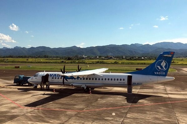 S&acirc;n bay Điện Bi&ecirc;n hiện nay đang đ&oacute;n t&agrave;u th&acirc;n hẹp ATR 72 của VASCO