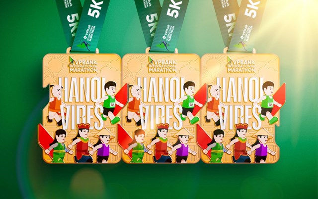 Bộ huy chương &ldquo;nối d&agrave;i thịnh vượng&rdquo; của giải chạy VPIM 2025. &nbsp;