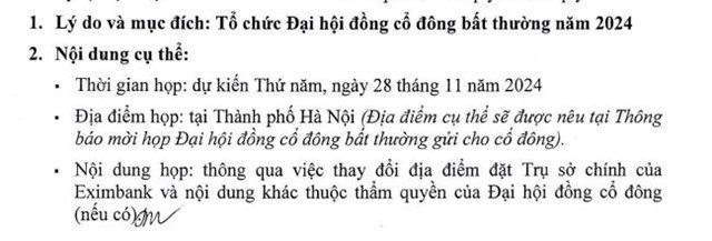 Ng&#226;n h&#224;ng Eximbank (EIB) l&#234;n tiếng trước tin đồn li&#234;n quan đến việc dời trụ sở ch&#237;nh - Ảnh 1