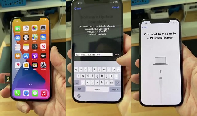 iPhone 12 Lock b&aacute;o lỗi khi gh&eacute;p SIM