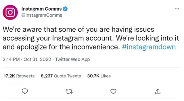 Mạng x&#227; hội Instagram gặp sự cố khiến người d&#249;ng mất t&#224;i khoản h&#224;ng loạt - Ảnh 1