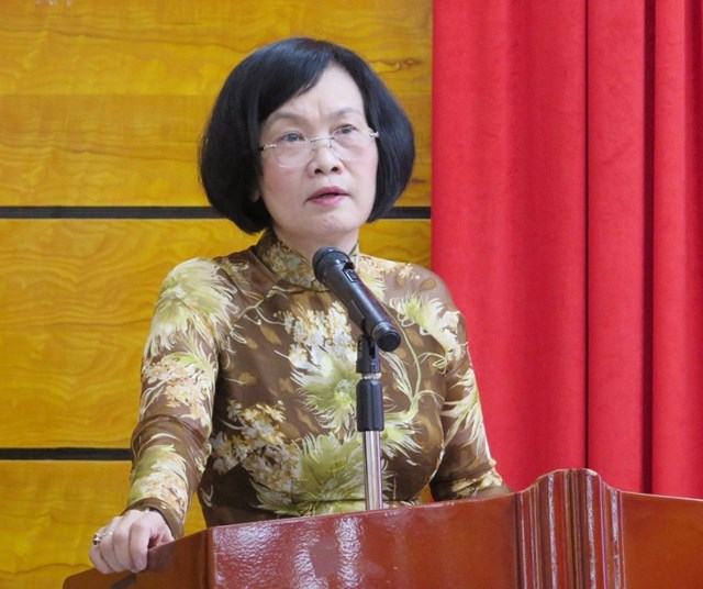 GVCC.PGS.TS Phạm Thị Giang Thu, nguy&ecirc;n Trưởng Bộ m&ocirc;n Luật T&agrave;i ch&iacute;nh - Ng&acirc;n h&agrave;ng, Trường Đại học Luật H&agrave; Nội.