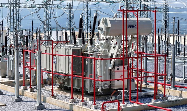 Máy biến áp tại TBA 220kV Phú Thọ 2 - Ảnh: VGP/Toàn Thắng