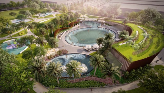 Tỷ lệ c&acirc;y xanh tr&ecirc;n đầu người tại Aqua City ước t&iacute;nh từ 15 - 20m2