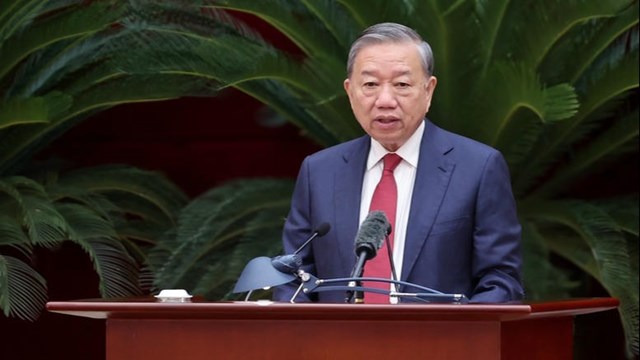 Tổng Bí thư Tô Lâm phát biểu khai mạc Hội nghị. Ảnh VGP/Nhật Bắc