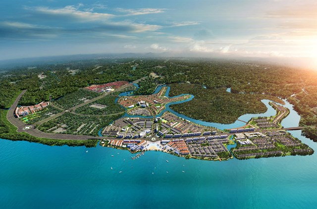 Nằm trong tổng h&ograve;a khu đ&ocirc; thị Aqua City quy m&ocirc; gần 1.000 ha, được quy hoạch b&agrave;i bản, s&ocirc;ng nước bao bọc, nh&agrave; phố c&oacute; kh&ocirc;ng gian sống như biệt thự hội tụ đủ yếu tố thu h&uacute;t người mua.