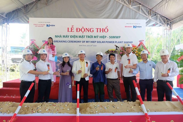 Lễ động thổ dự &aacute;n Nh&agrave; m&aacute;y điện mặt trời Mỹ Hiệp.