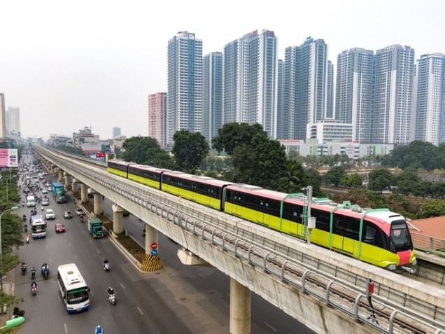 Tuyến đường sắt đ&ocirc; thị Nhổn - ga H&agrave; Nội đoạn tr&ecirc;n cao dự kiến đưa v&agrave;o khai th&aacute;c giai đoạn 1 cuối năm 2022