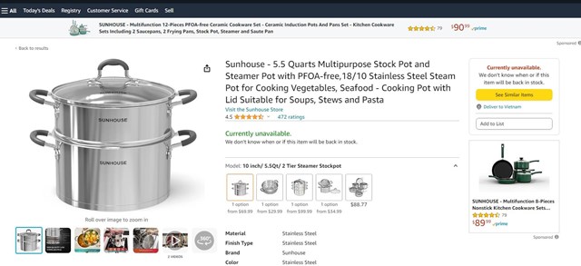 Một sản phẩm Sunhouse được b&aacute;n tr&ecirc;n Amazon &nbsp;