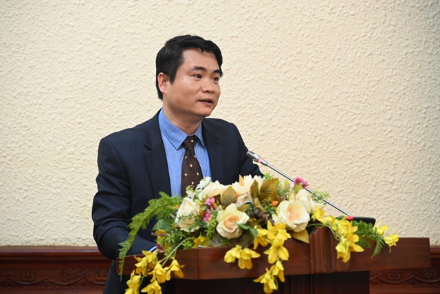Đại diện Bộ C&ocirc;ng an ph&aacute;t biểu tại Lễ khởi động