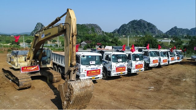 Lễ động thổ thi c&ocirc;ng g&oacute;i thầu XL12 tại&nbsp;Dự &aacute;n&nbsp;cao tốc Mai Sơn - Quốc lộ 45.