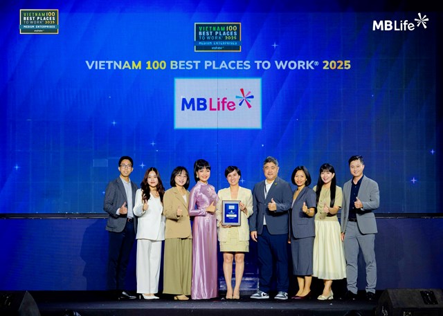 MB Life tiếp tục được vinh danh tại Lễ trao giải Nơi L&agrave;m Việc Tốt Nhất Việt Nam 2025. &nbsp;