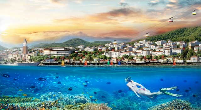Hình ảnh thị tr&acirc;́n Sorrento được tái hi&ecirc;̣n b&ecirc;n bờ bi&ecirc;̉n Phú Qu&ocirc;́c