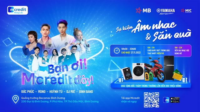 Sự kiện vui chơi giải tr&iacute; do Mcredit tổ chức quy tụ d&agrave;n sao đ&igrave;nh đ&aacute;m c&ugrave;ng sự đồng h&agrave;nh của c&aacute;c thương hiệu lớn (Ảnh: Mcredit). &nbsp;