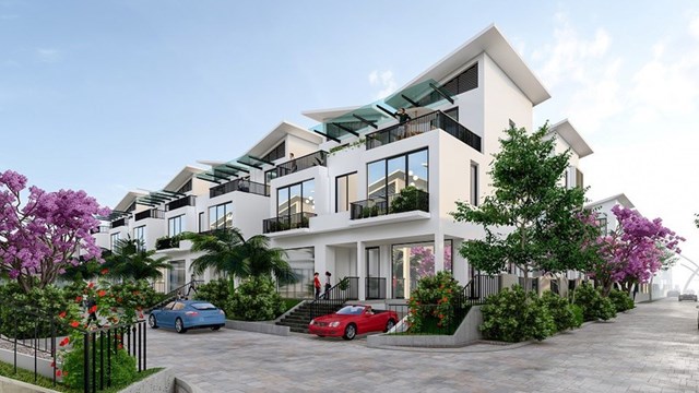 Thiết kế hiện đại với m&aacute;i ch&eacute;o tựa c&aacute;nh chim hội tụ giữa mảnh đất r&ocirc;ng thi&ecirc;n của Khai Sơn Hill.