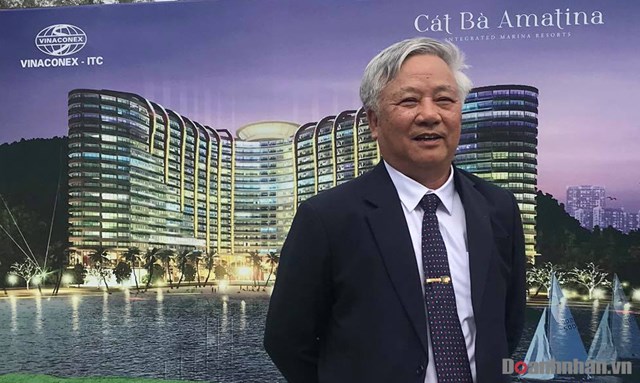 &Ocirc;ng Đ&agrave;o Ngọc Thanh tại sự kiện khởi c&ocirc;ng dự &aacute;n C&aacute;t B&agrave; Amatina cuối tuần trước. Ảnh: Quỳnh Chi&nbsp;