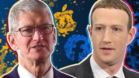 Triết l&yacute; kinh doanh giữa Apple v&agrave; Facebook đối lập nhau. Ảnh:&nbsp;Gizchina.