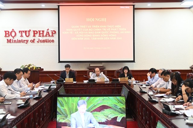 Điểm cầu tại Bộ Tư ph&aacute;p